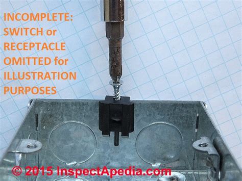 how ro remove hole metal receptacle box|metal receptacle repair.